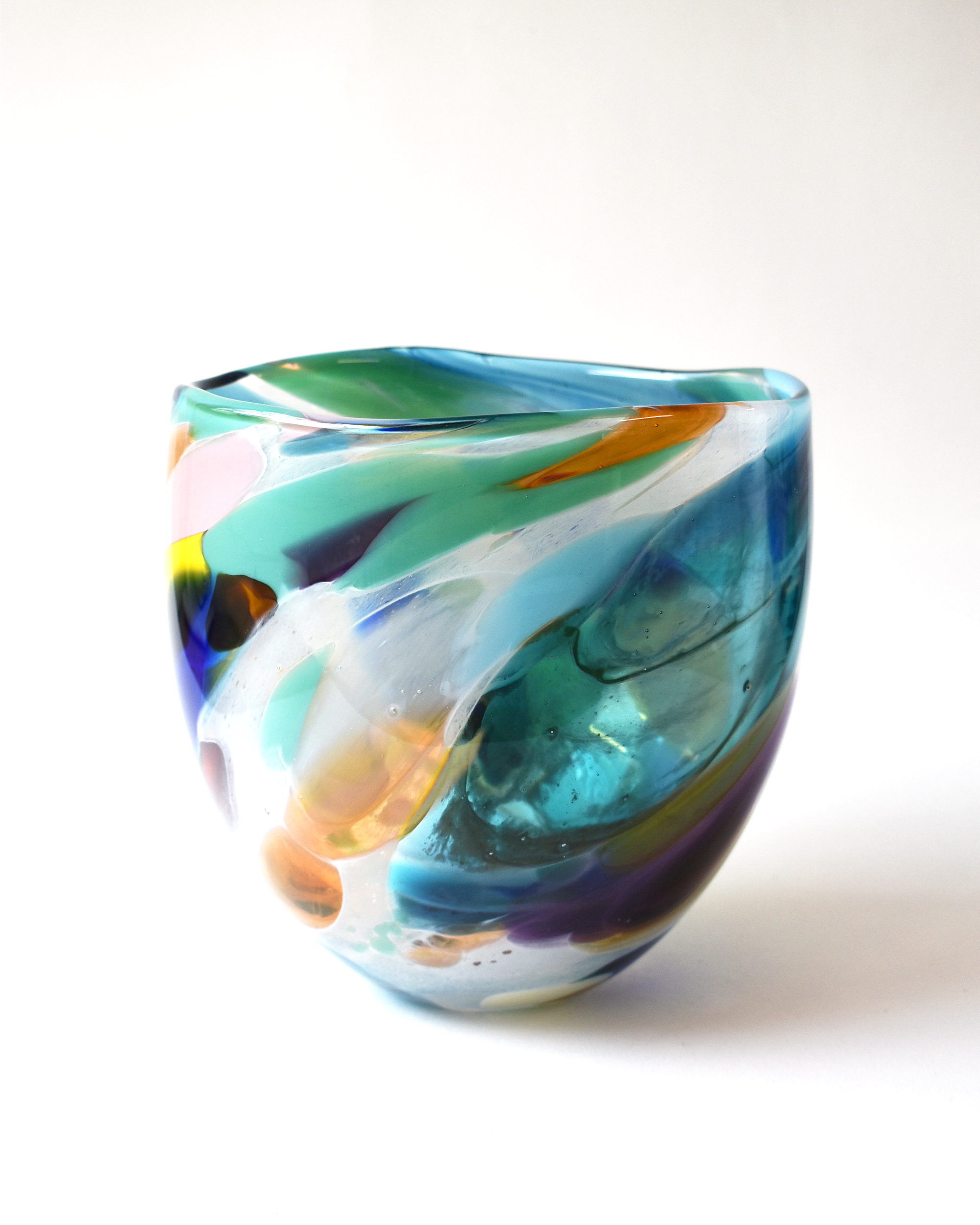 "Bold & Beautiful" Blown Glass Bowl (L)