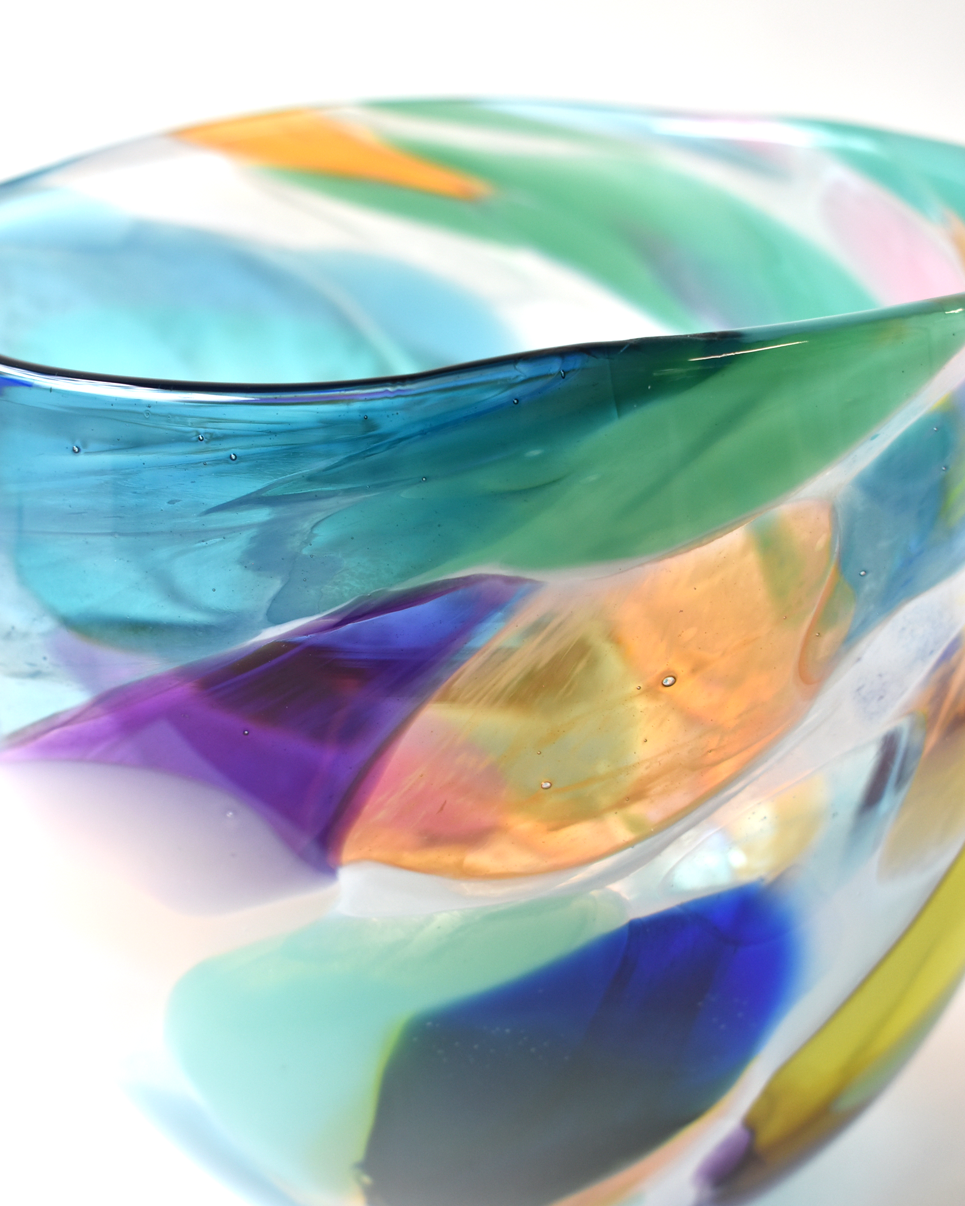 "Bold & Beautiful" Blown Glass Bowl (L)