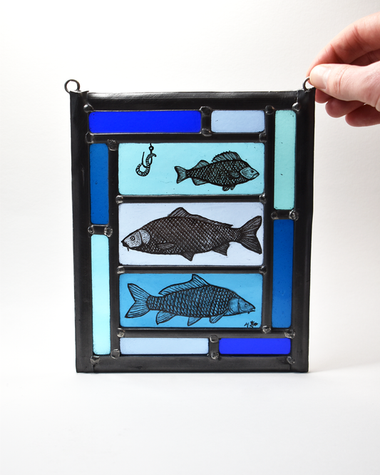 'The River Fish' - Stained Glass Panel