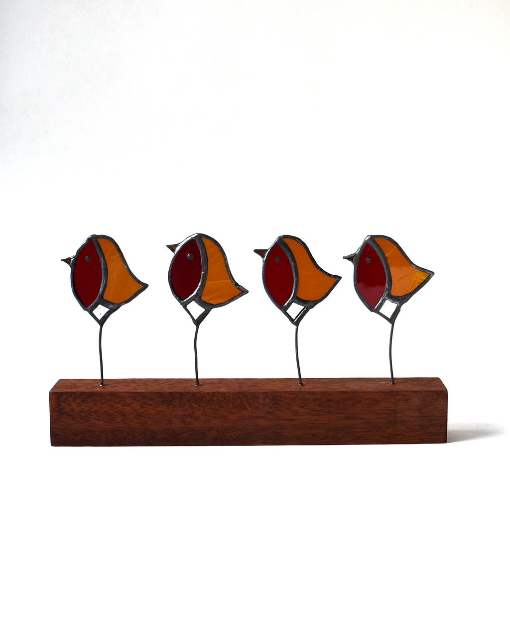 'Winter Robins' - Stained Glass Ornament