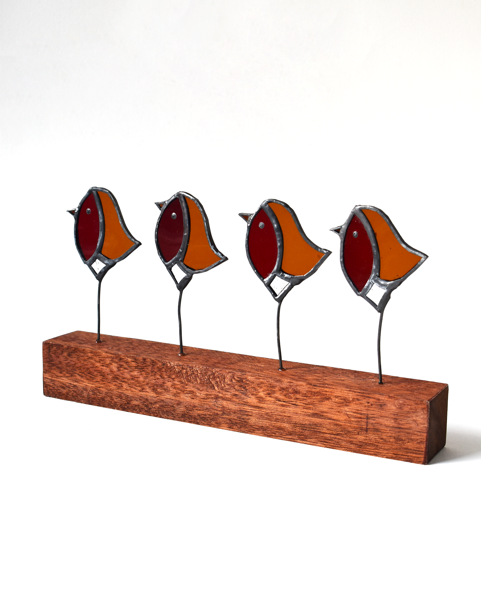 'Winter Robins' - Stained Glass Ornament