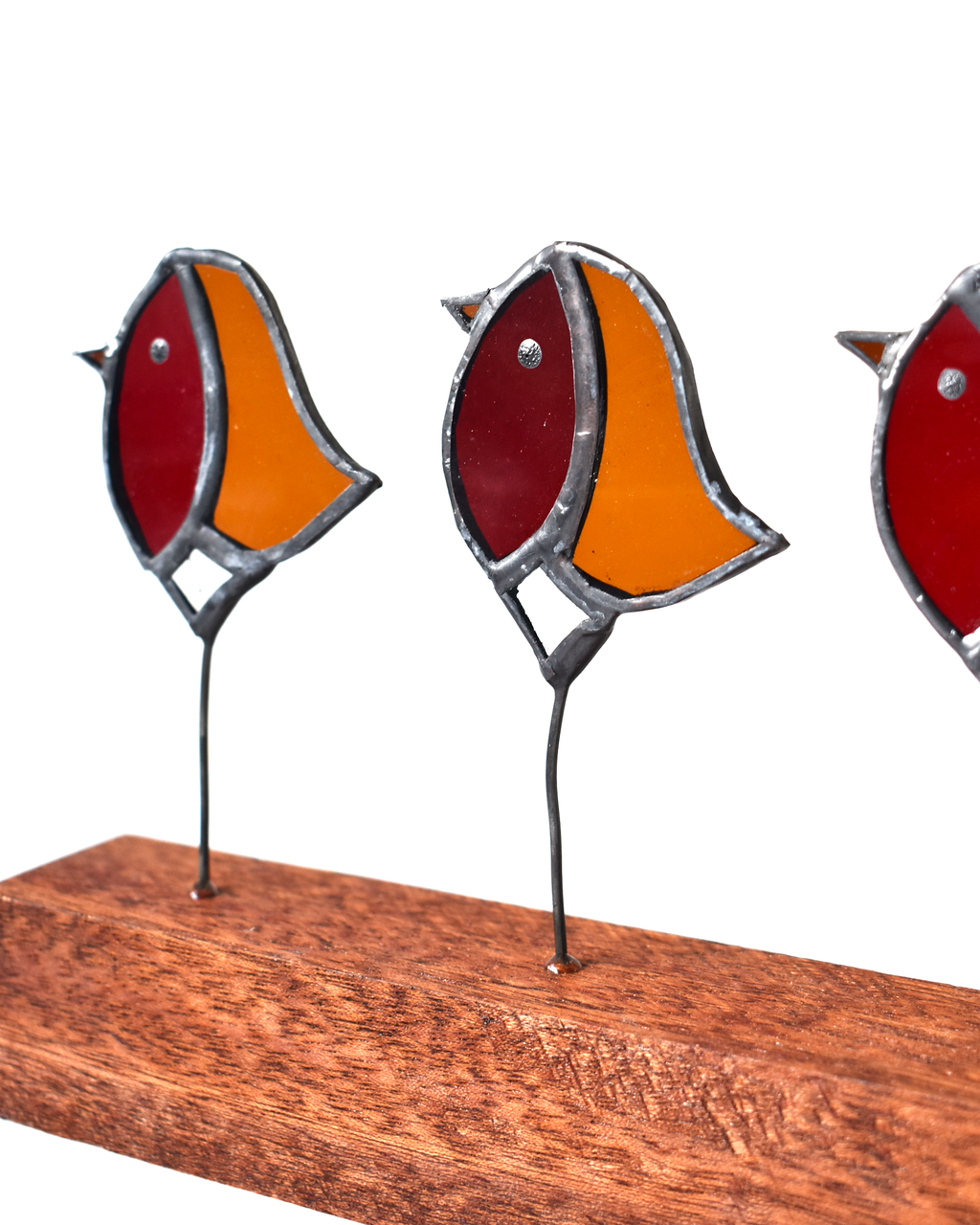 'Winter Robins' - Stained Glass Ornament
