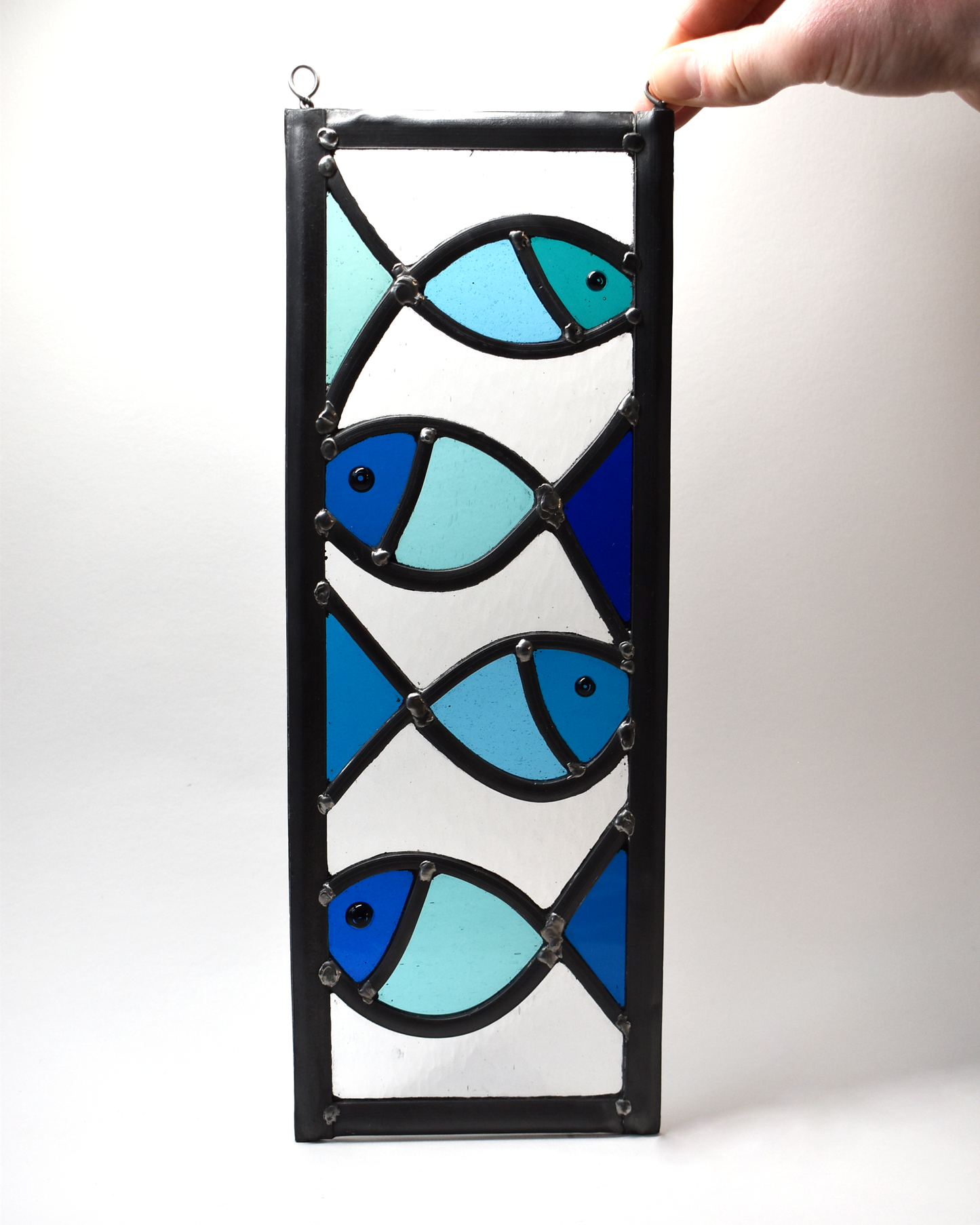 'Four Fishes' - Stained Glass Panel