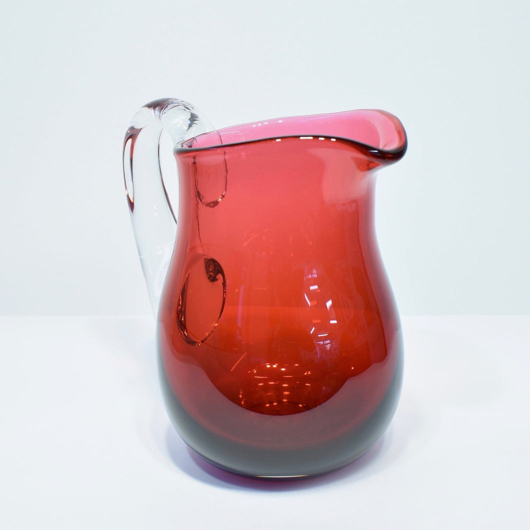 Cordial Cranberry Glass Jug