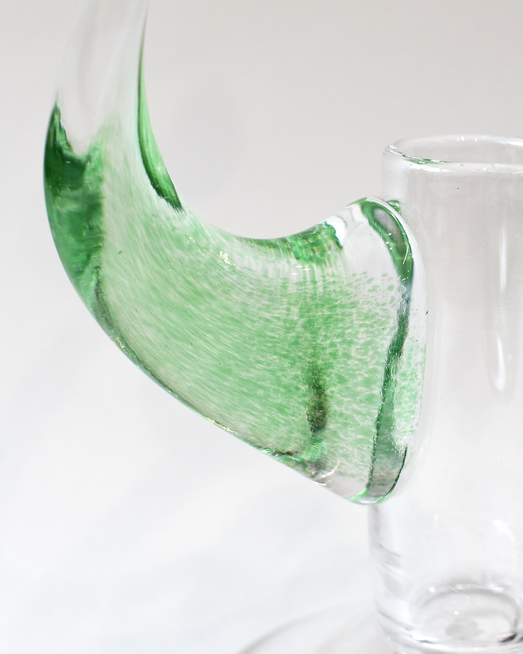 Delightful Handblown Single Stem Vase - Green