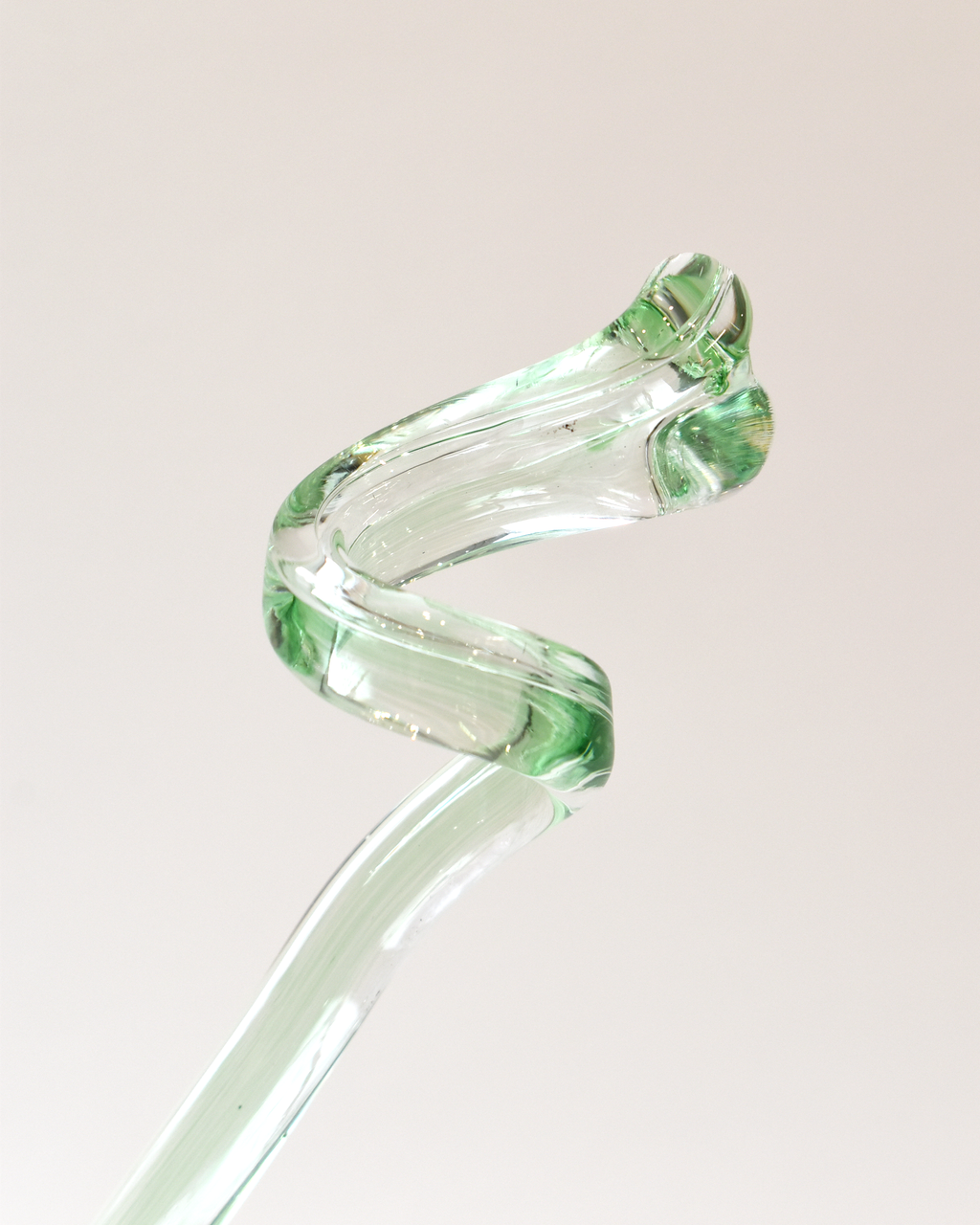 Delightful Handblown Single Stem Vase - Green