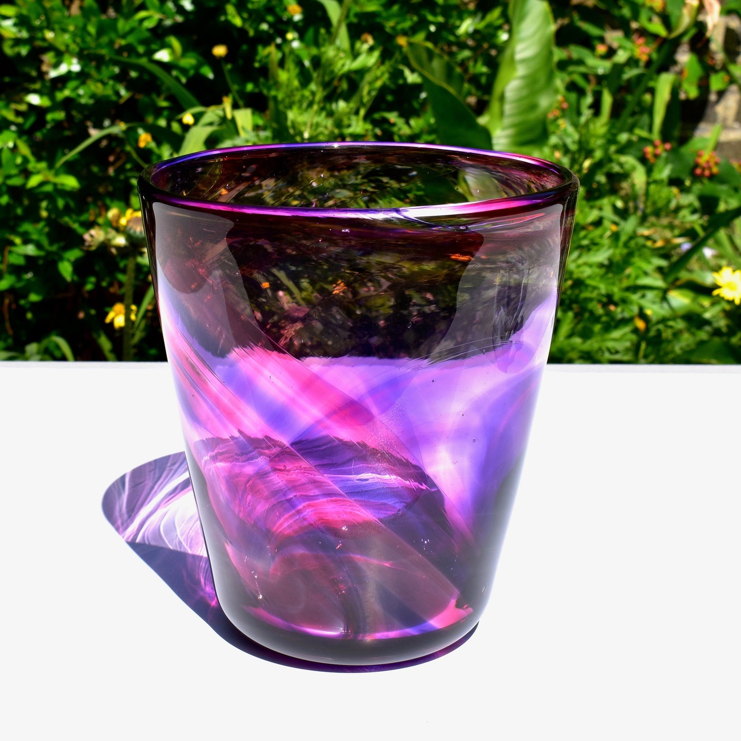 Purple Pink Glow Glass Vase - Corley Studio Shop