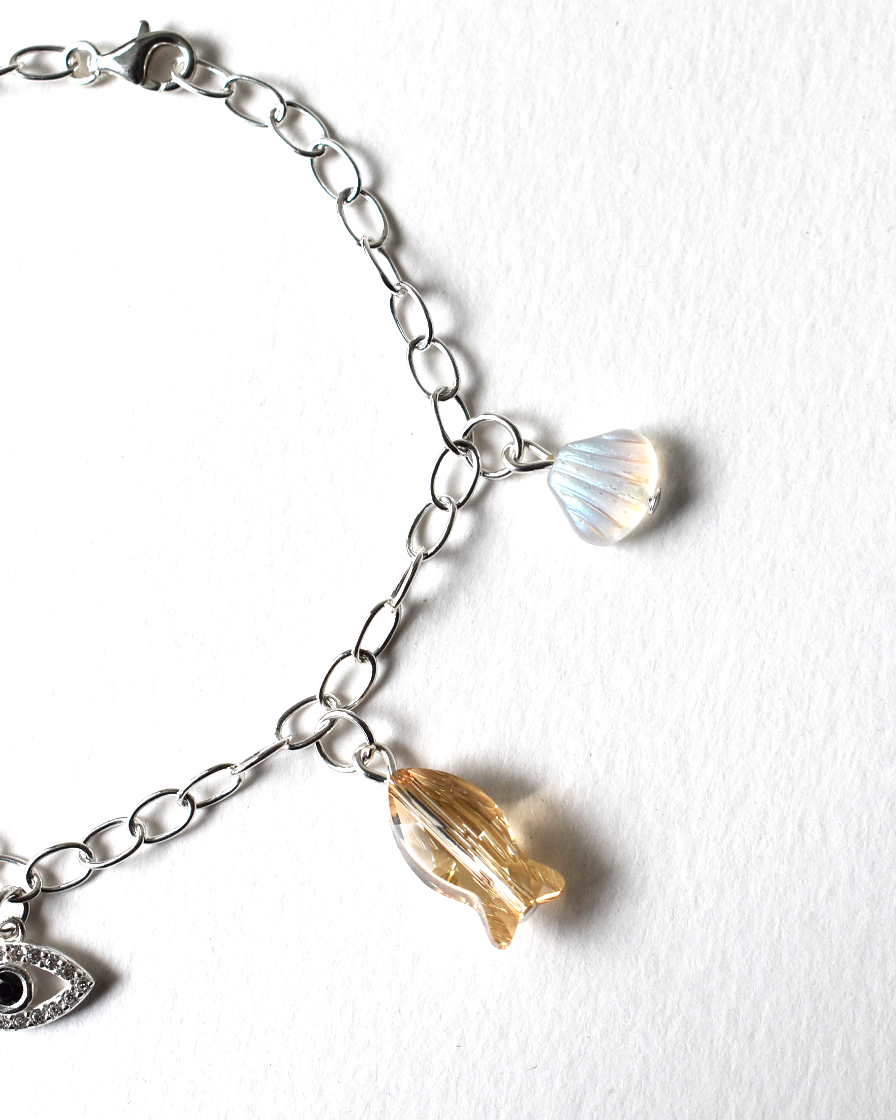 Evil Eye Crystal Charm Bracelet