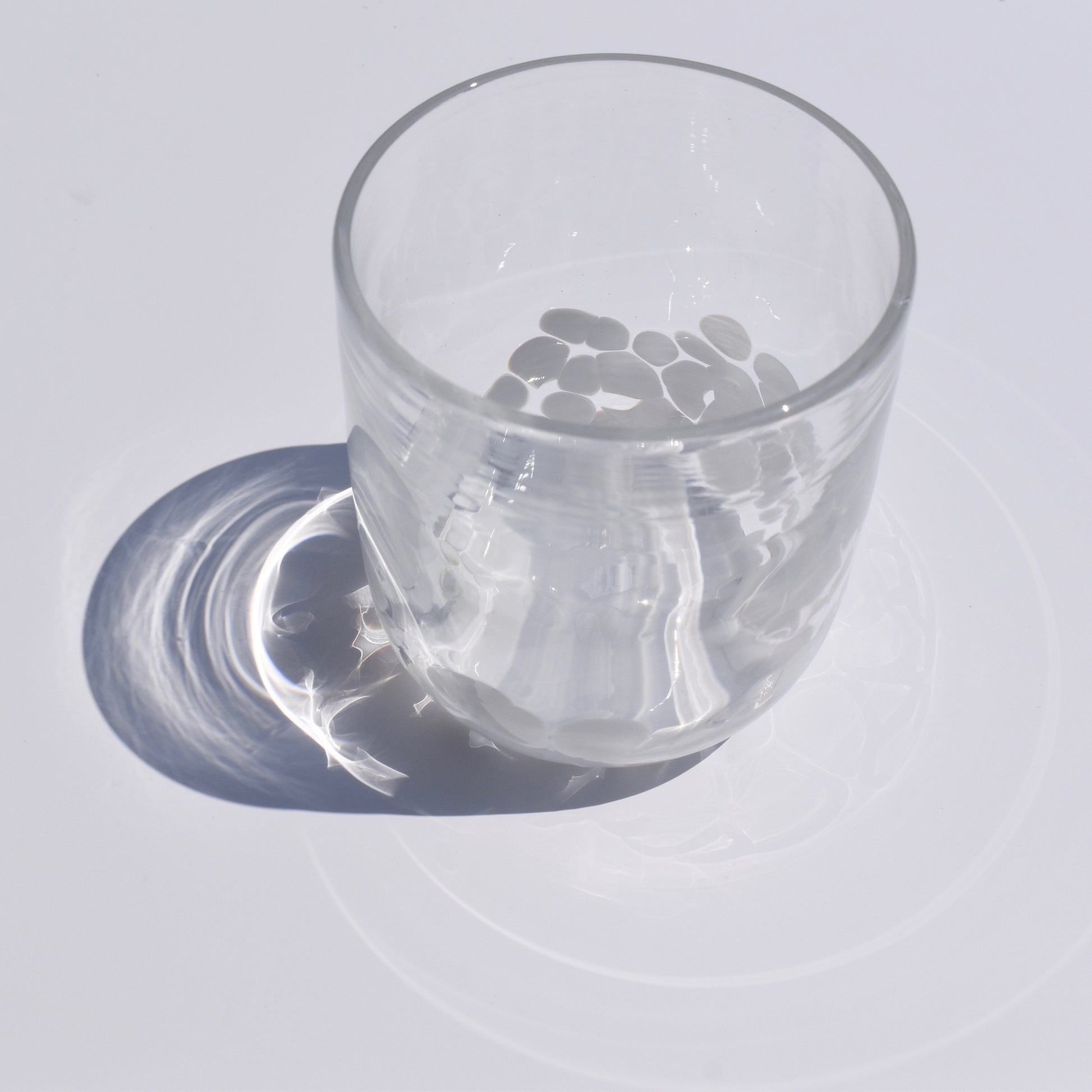 White Carnival Glass Tumbler - Corley Studio Shop