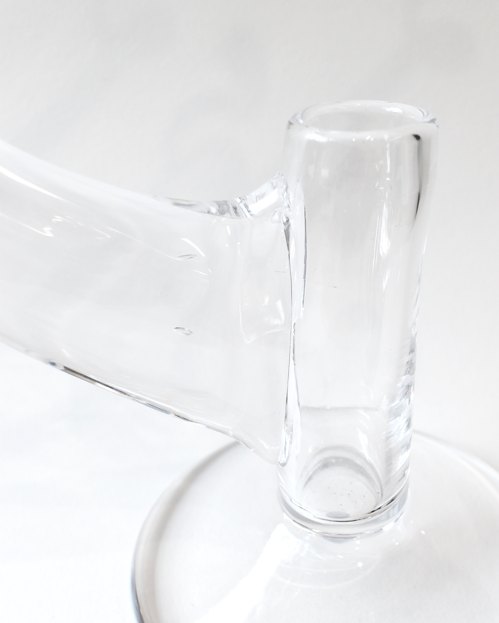 Elegant Single Stem Handblown Clear Glass Vase