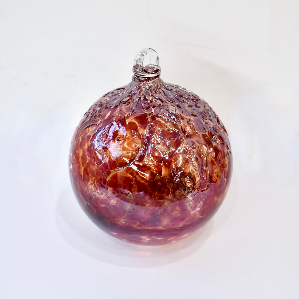 Iridescent Red Crystal Detail Bauble Small