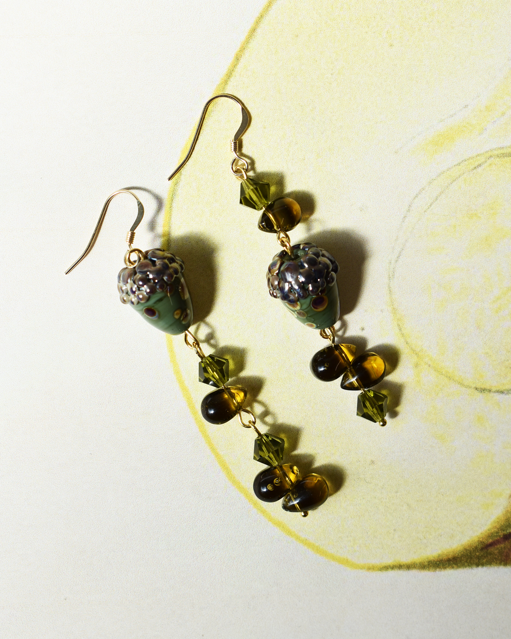 'Among the Oaks' Acorn Drop Earrings