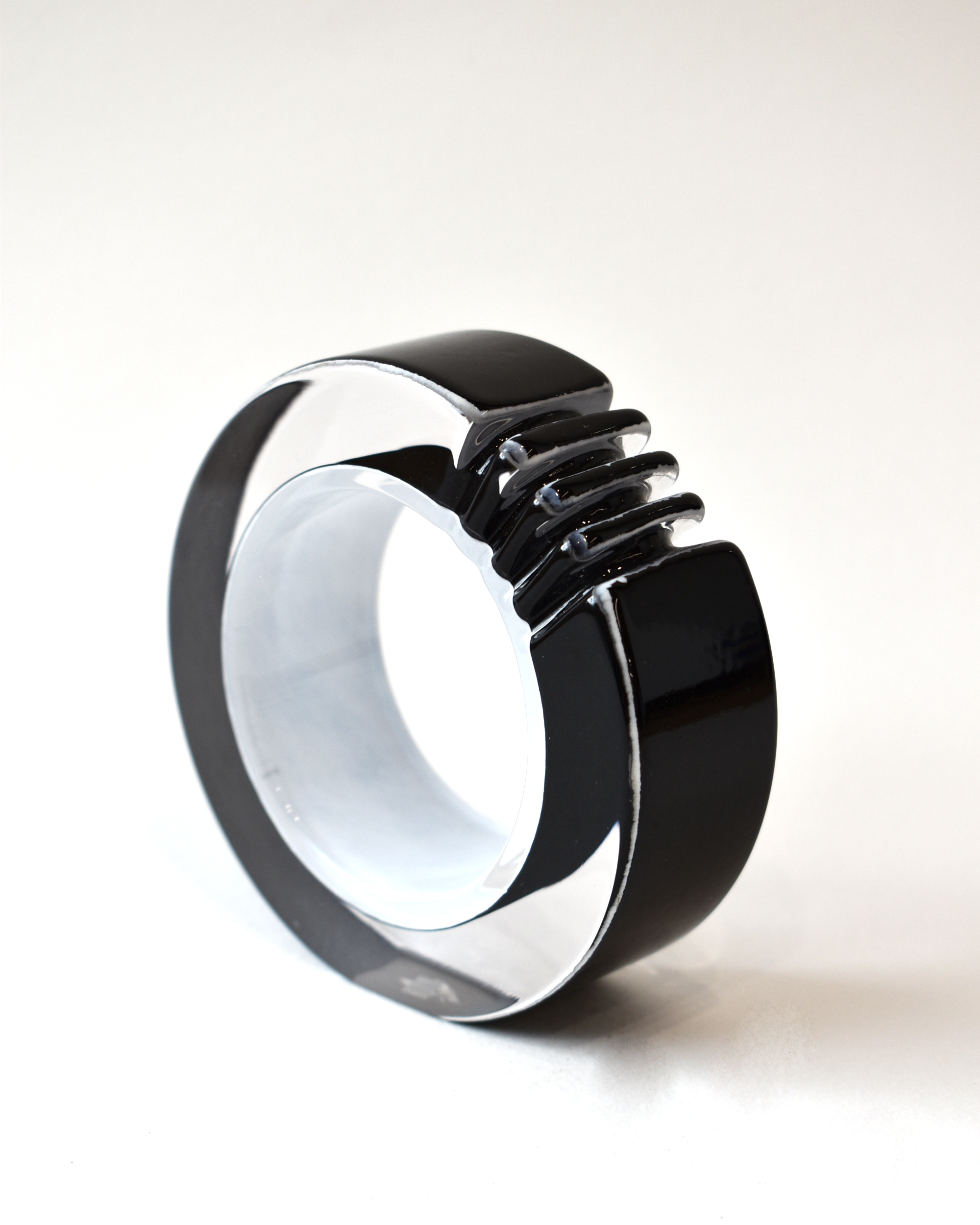 Black 'Domino' Sculpture / Paperweight