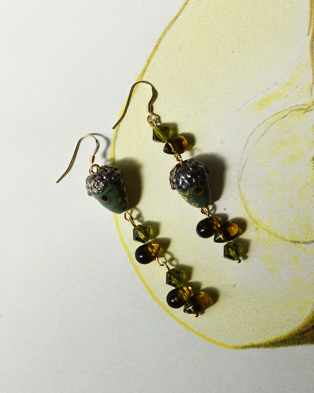'Among the Oaks' Acorn Drop Earrings