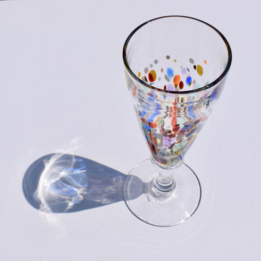 Multi Confetti Champagne Glass