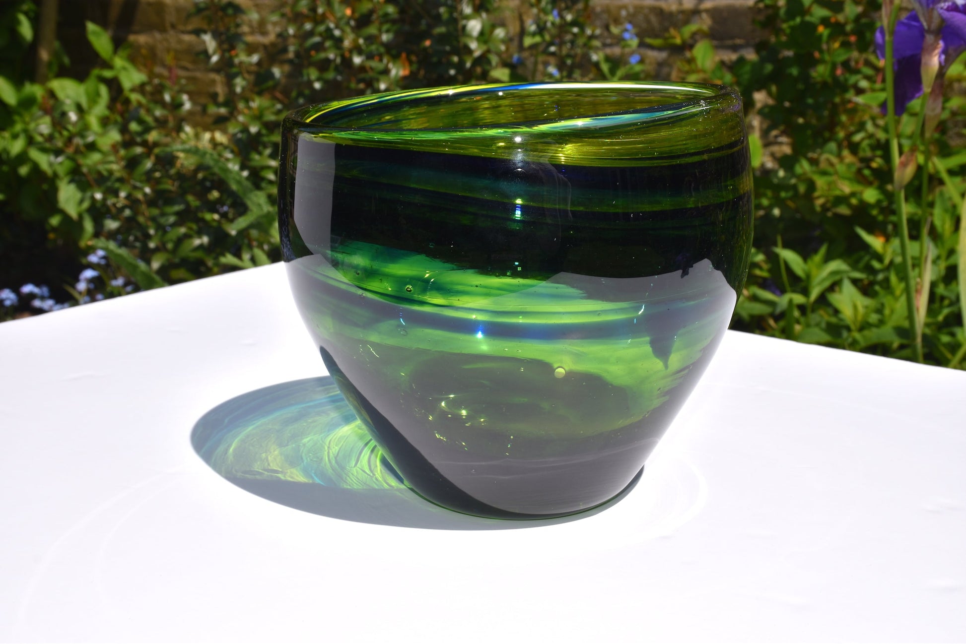 Green Meadows Glass Bowl - Corley Studio Shop