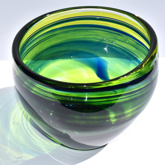 Green Meadows Glass Bowl - Corley Studio Shop