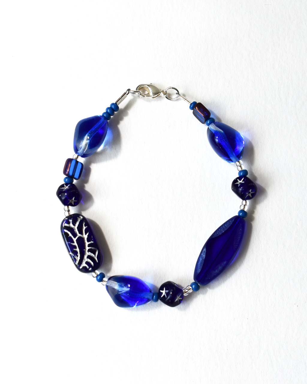Celestial Blue Bead Bracelet