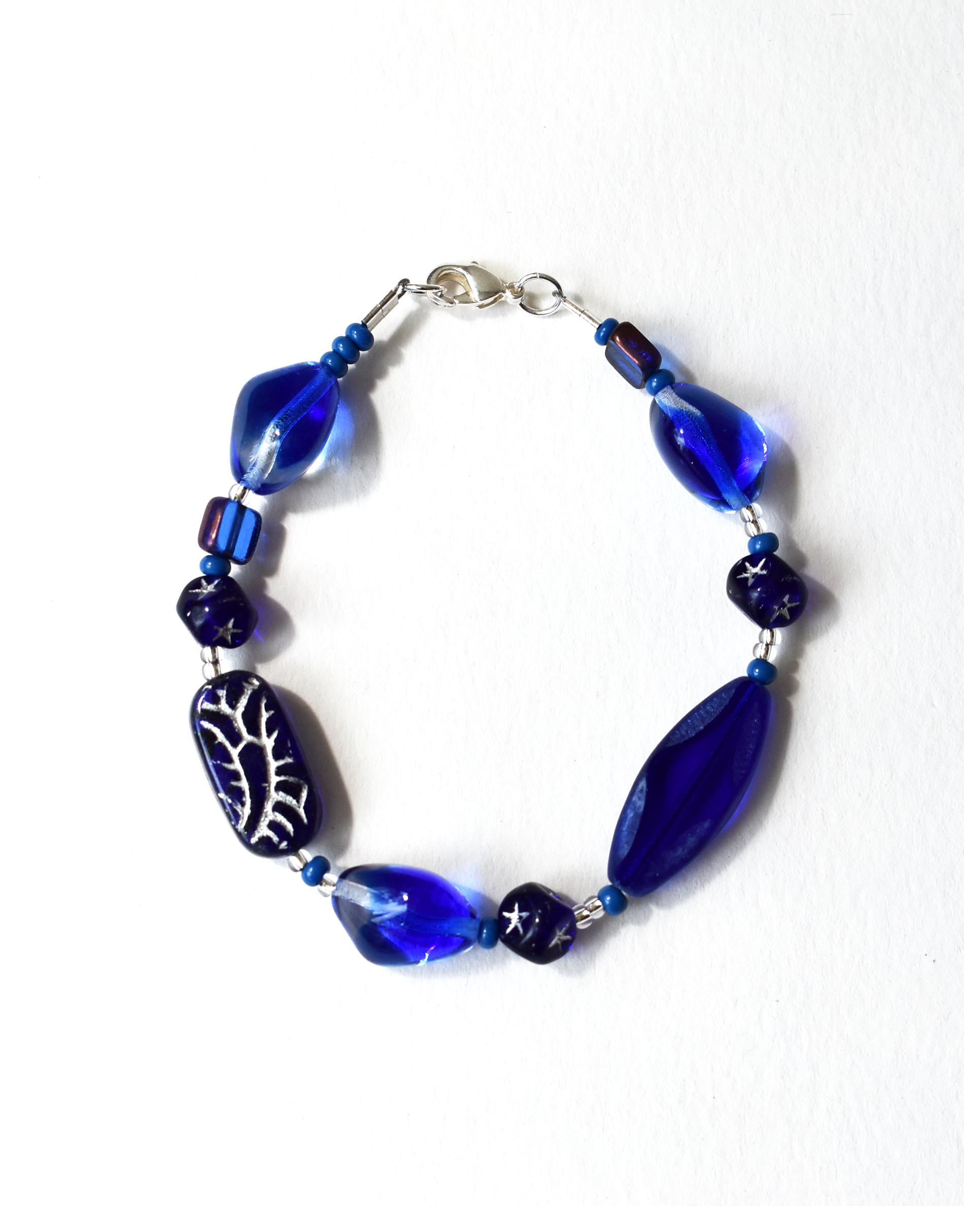Celestial Blue Bead Bracelet