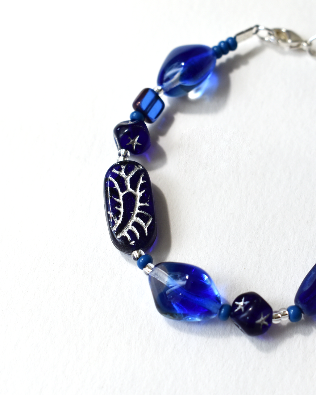 Celestial Blue Bead Bracelet