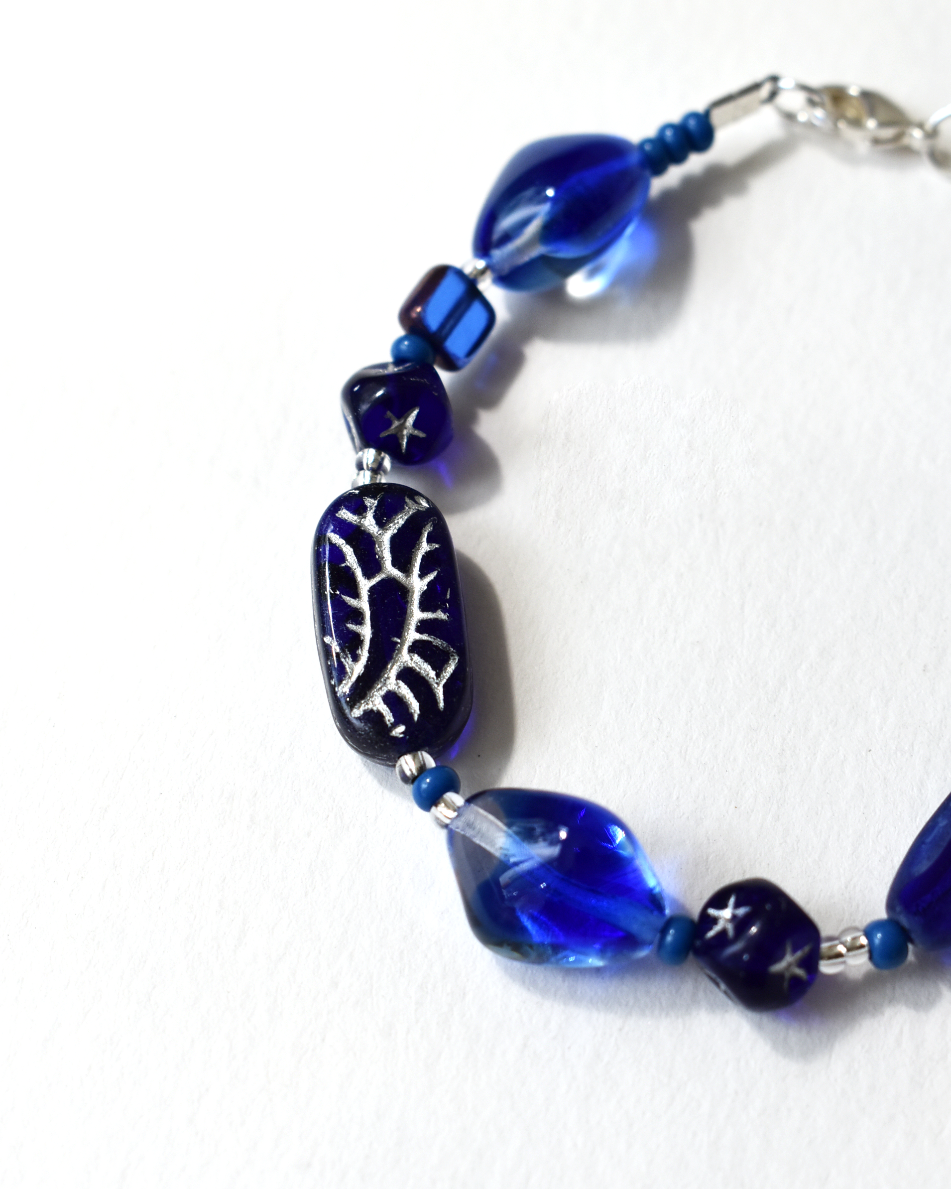 Celestial Blue Bead Bracelet