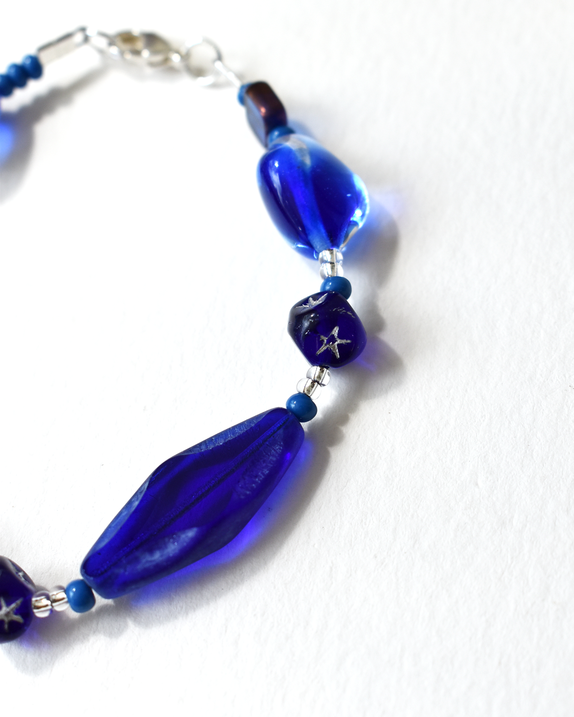 Celestial Blue Bead Bracelet