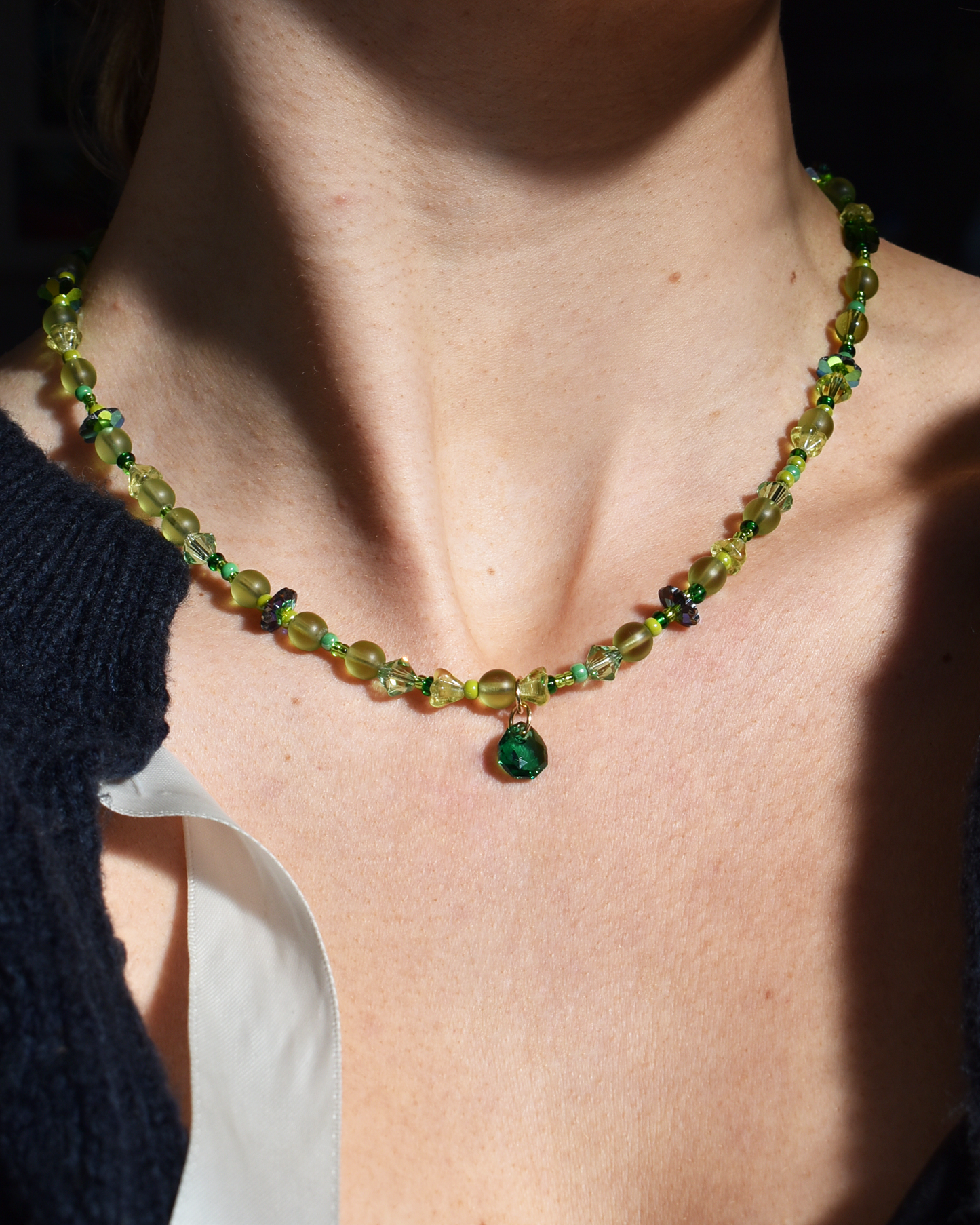 'All the Greens' Bead Necklace