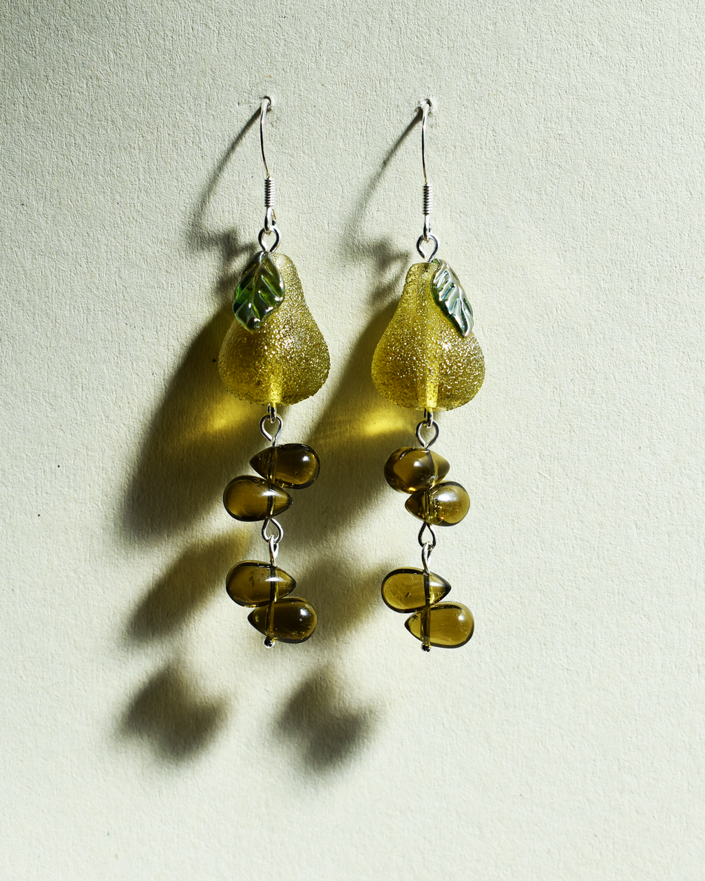 'Frosted Pear Drop' Earrings