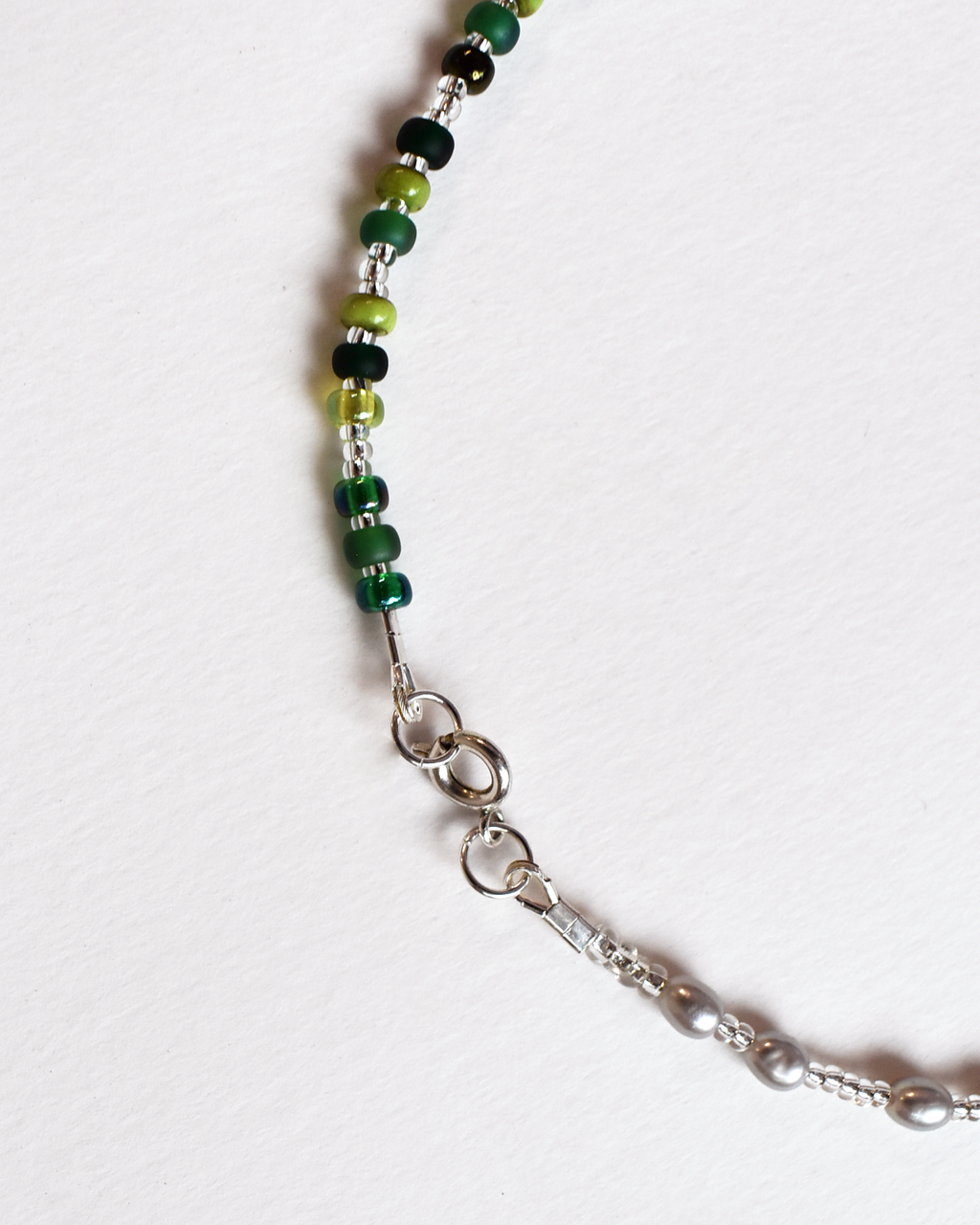 Green 'Half & Half' Fish Charm Necklace