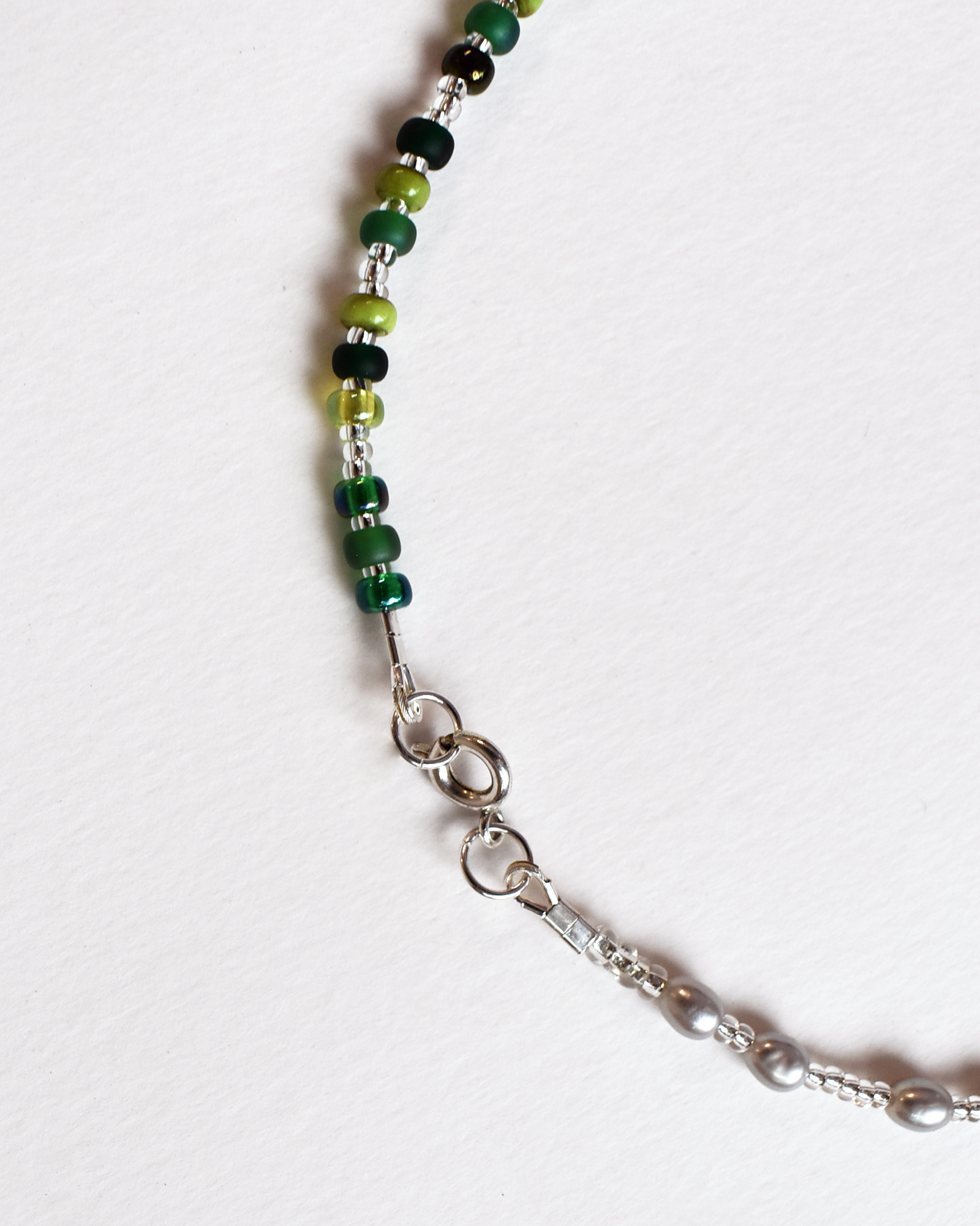 Green 'Half & Half' Fish Charm Necklace