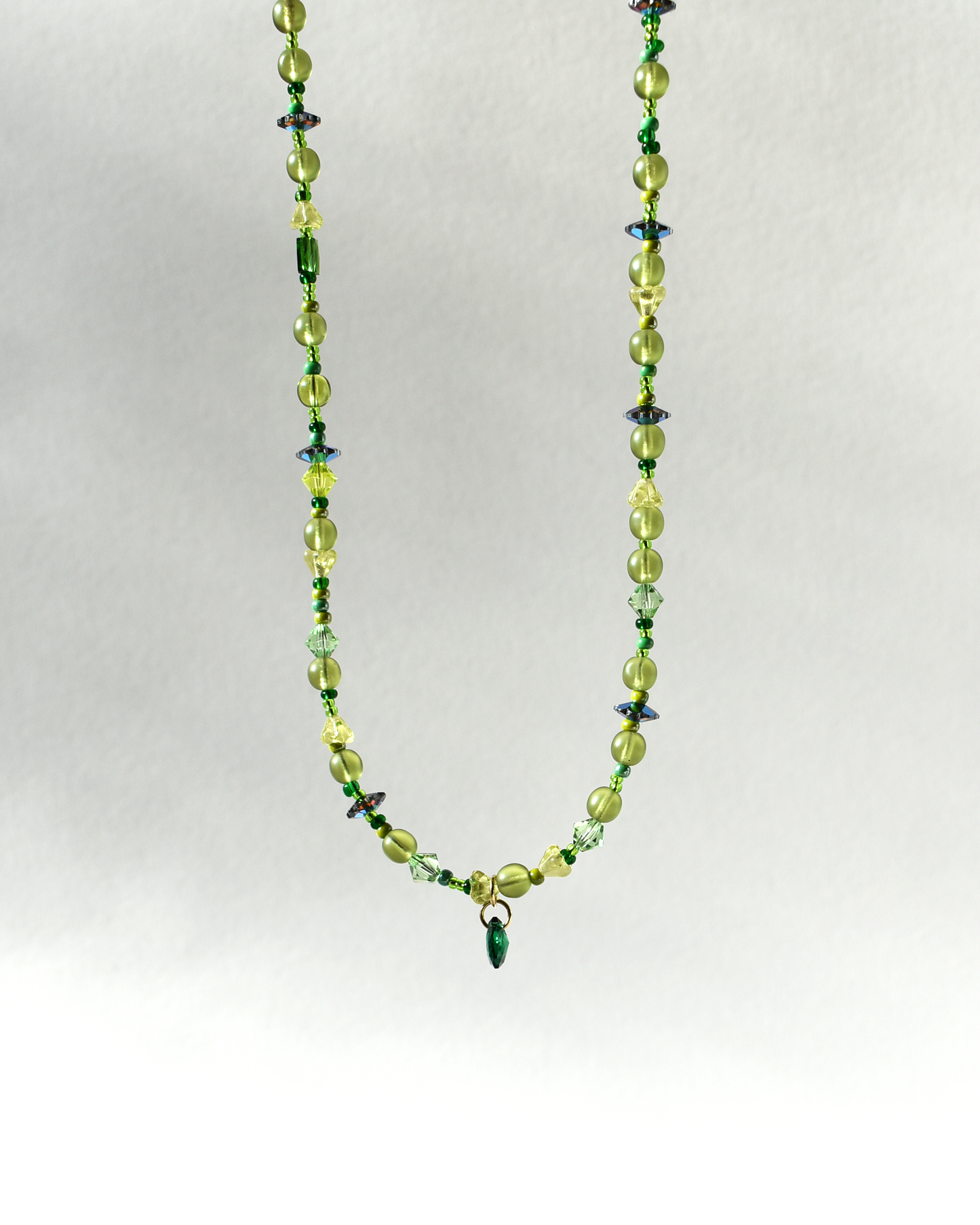 'All the Greens' Bead Necklace