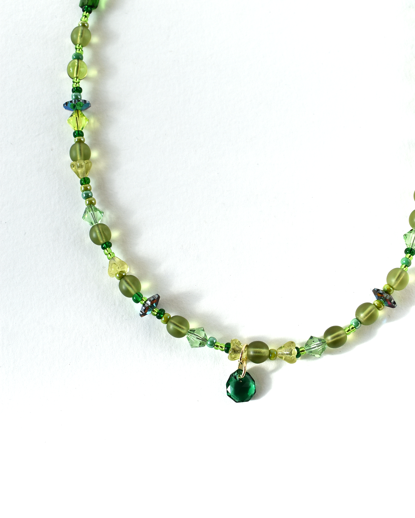 'All the Greens' Bead Necklace