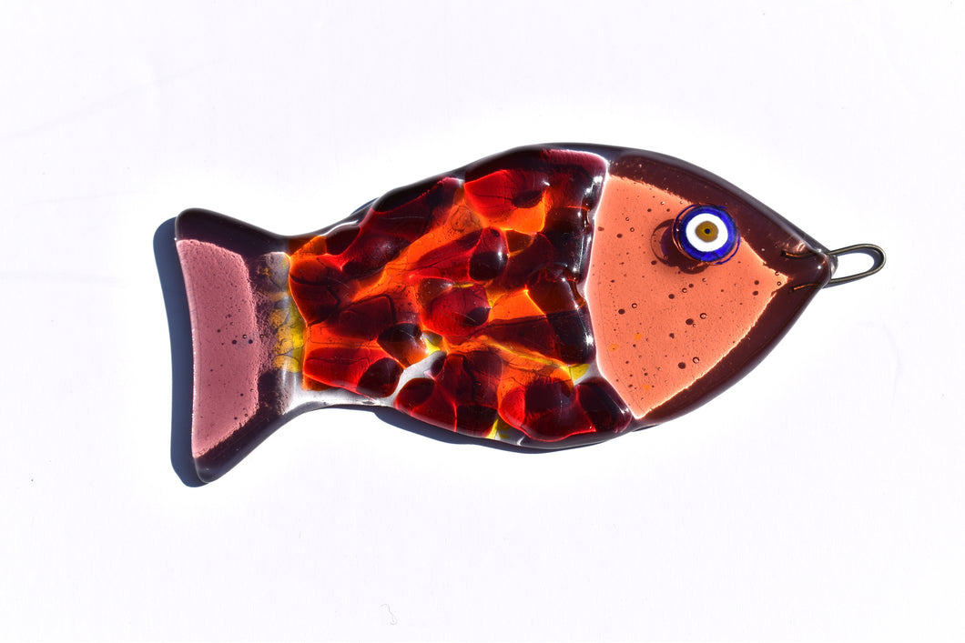 Red/Orange Abstract Hanging Fish