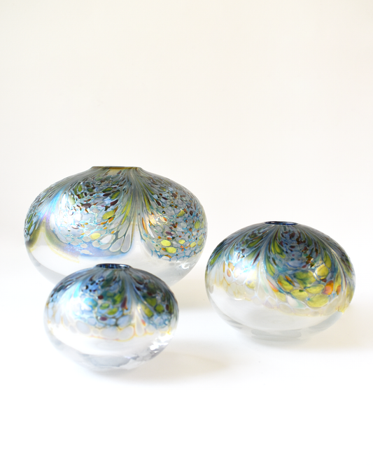 'Seafoam' Glass Sphere Form (L)