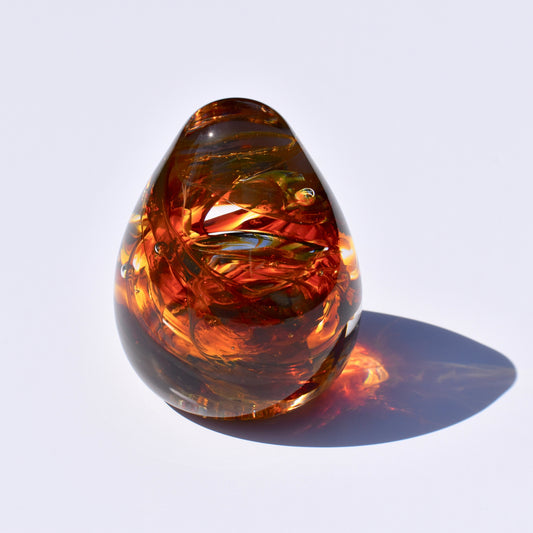 Medium Amber Paperweight - Corley Studio Shop