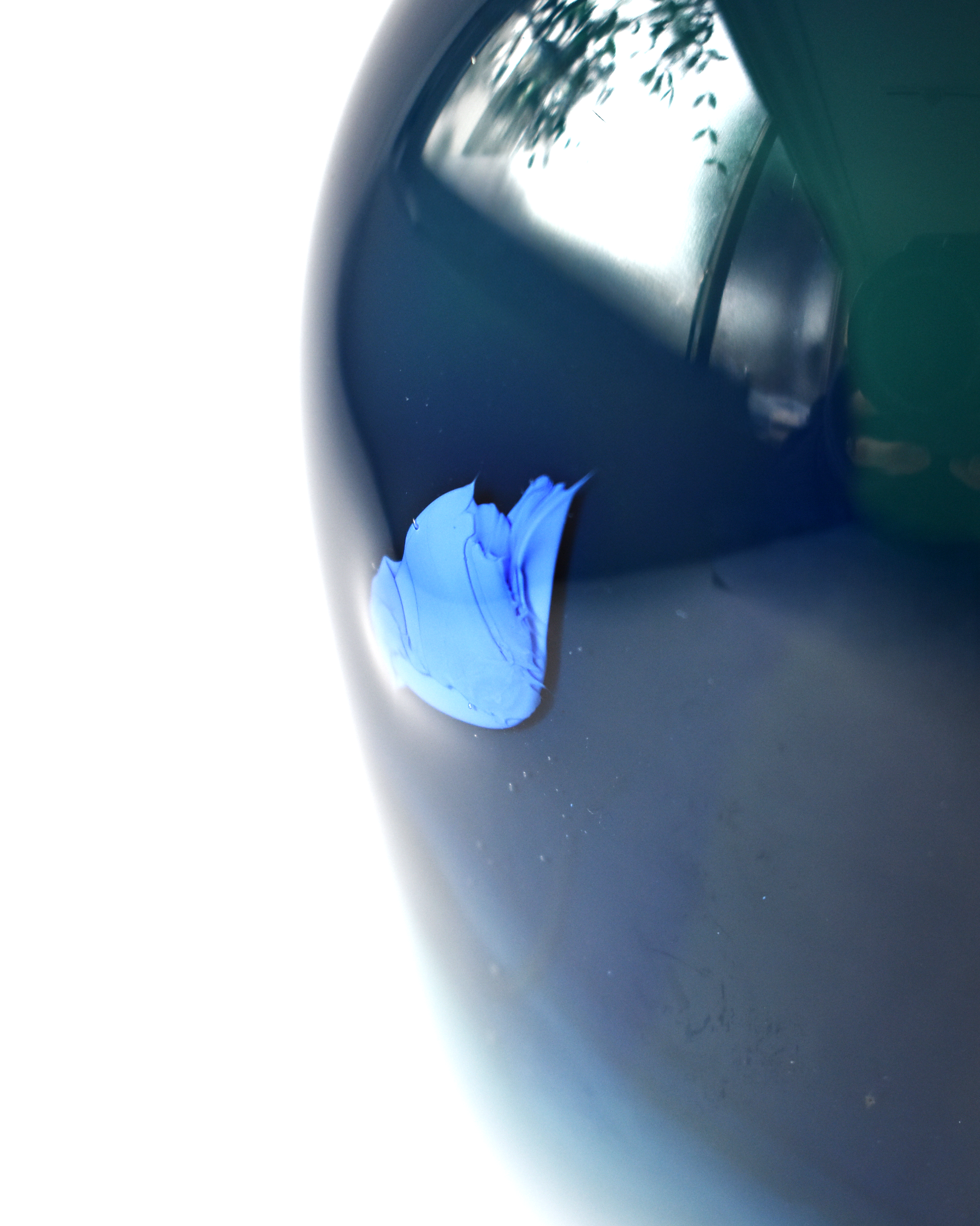 Green, White & Blue 'Half Pint' Blown Glass Vase