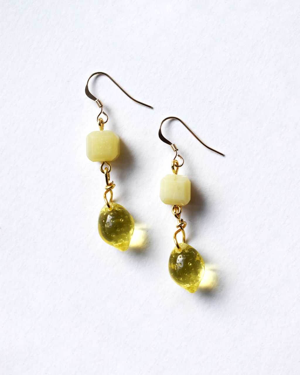 Lemon Jade Drop Earrings