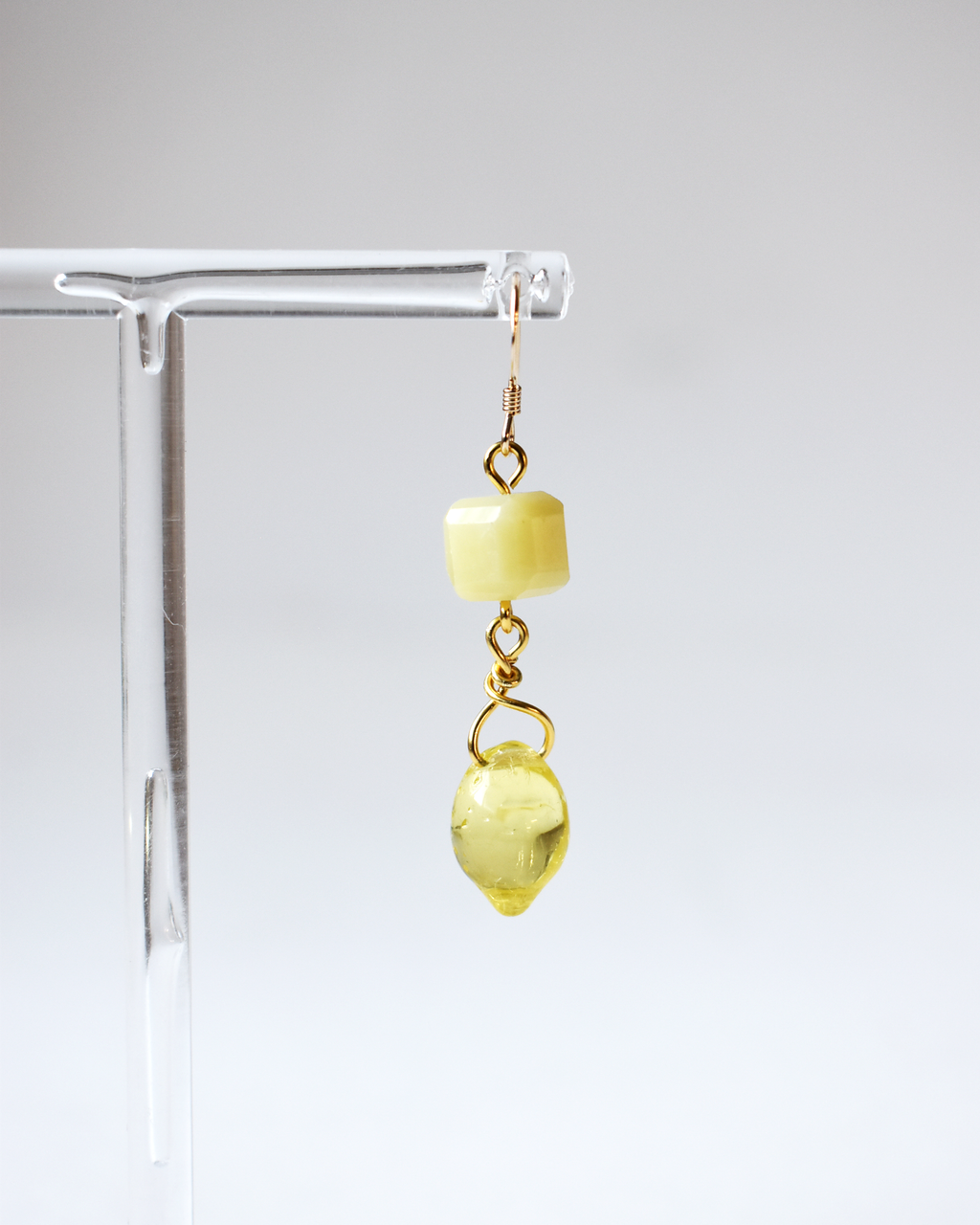 Lemon Jade Drop Earrings