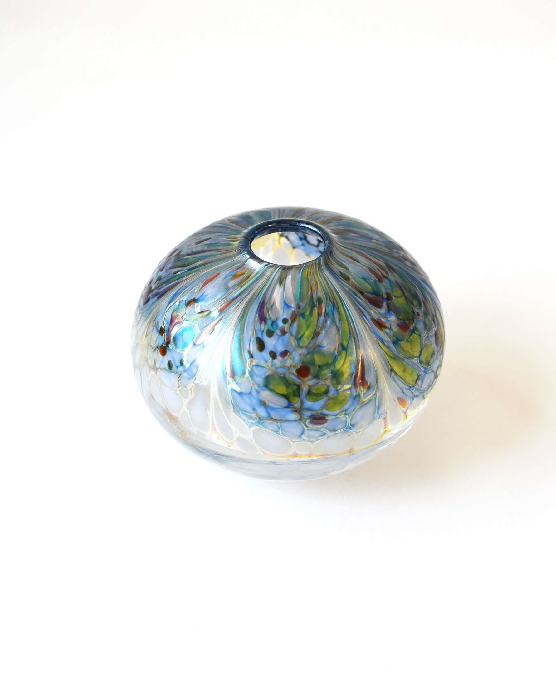 'Seafoam' Glass Sphere Form (S)