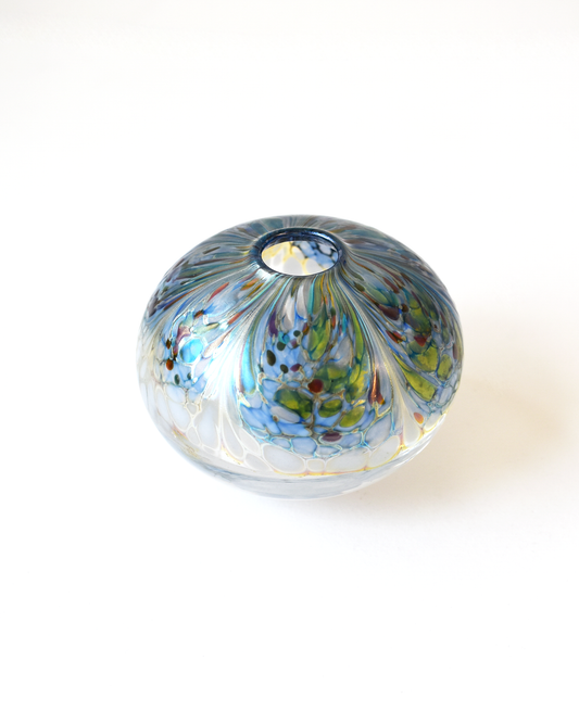 'Seafoam' Glass Sphere Form (S)