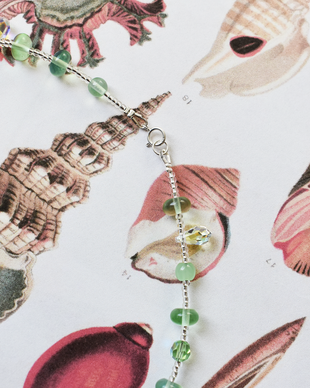 'Seafoam Green' Seahorse Bead Necklace