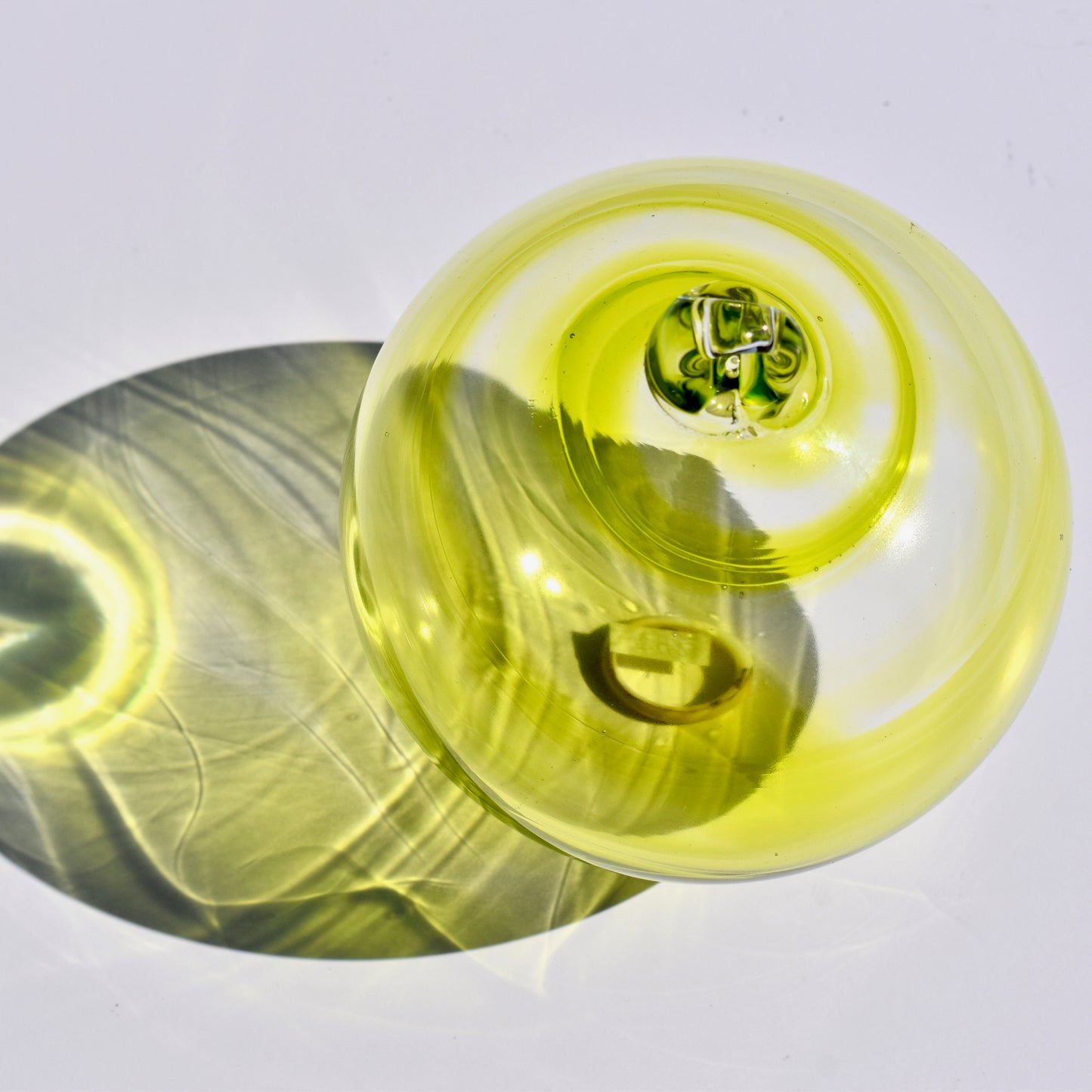 Lime Wispy Glass Bauble - Corley Studio Shop