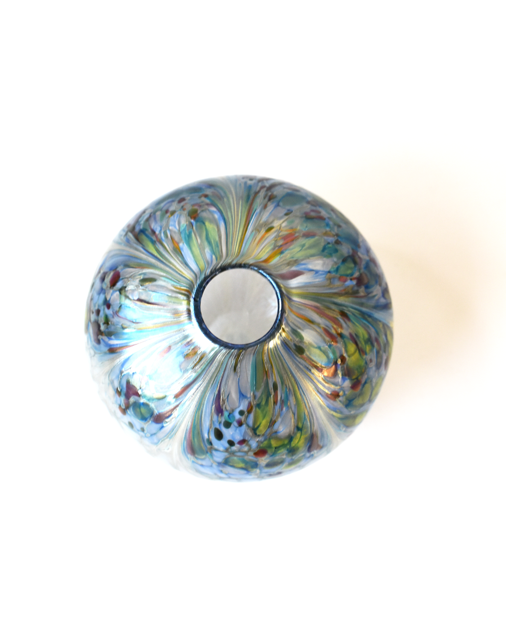 'Seafoam' Glass Sphere Form (S)