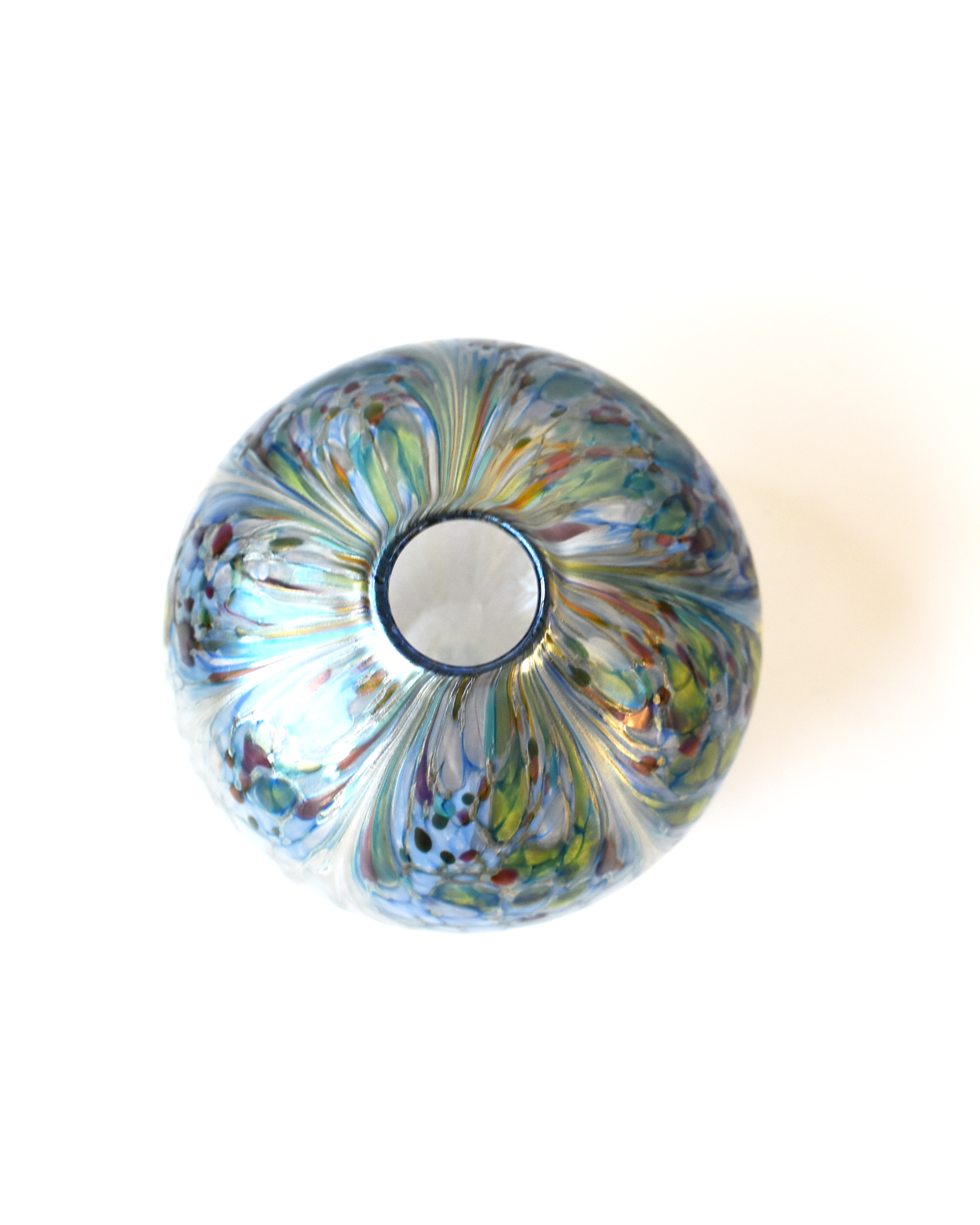 'Seafoam' Glass Sphere Form (S)