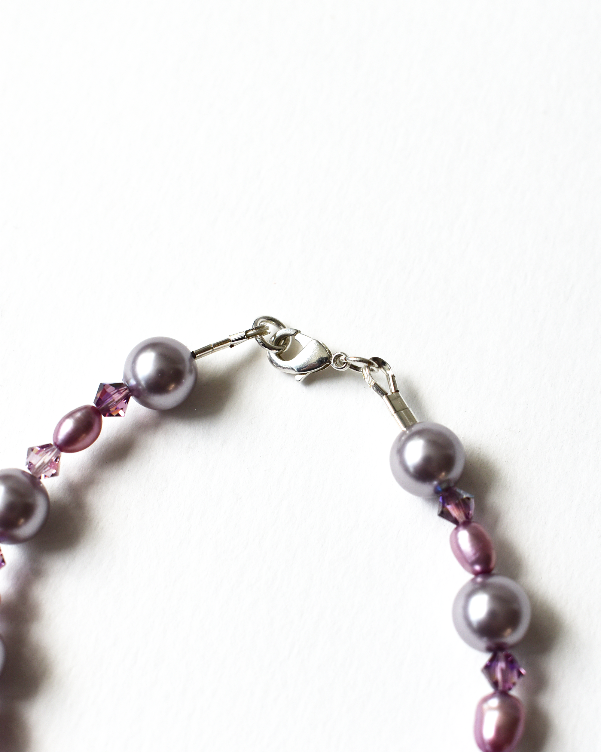 Lilac Crystal & Pearl Bracelet