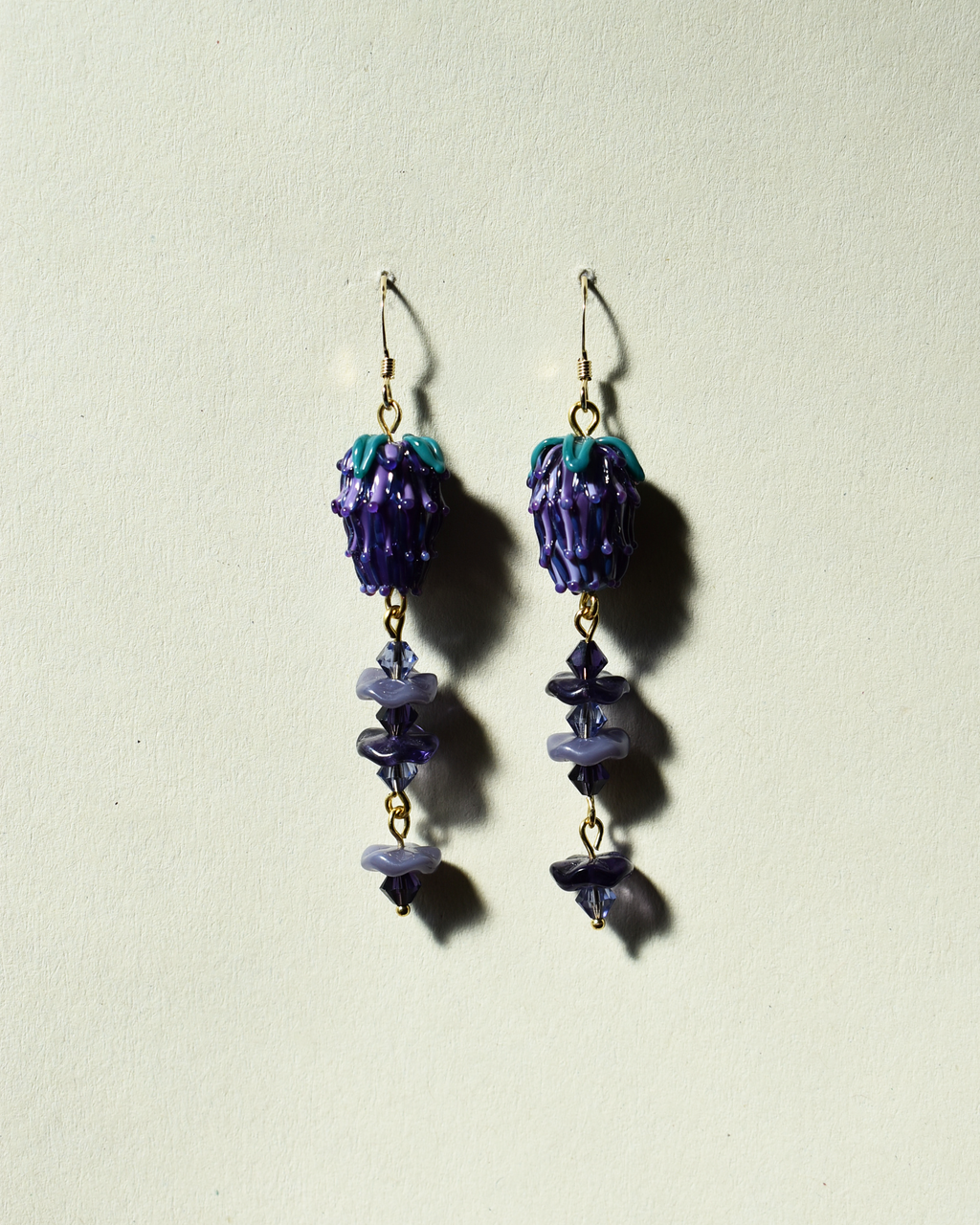 'Lavender Garden' Crystal Drop Earrings