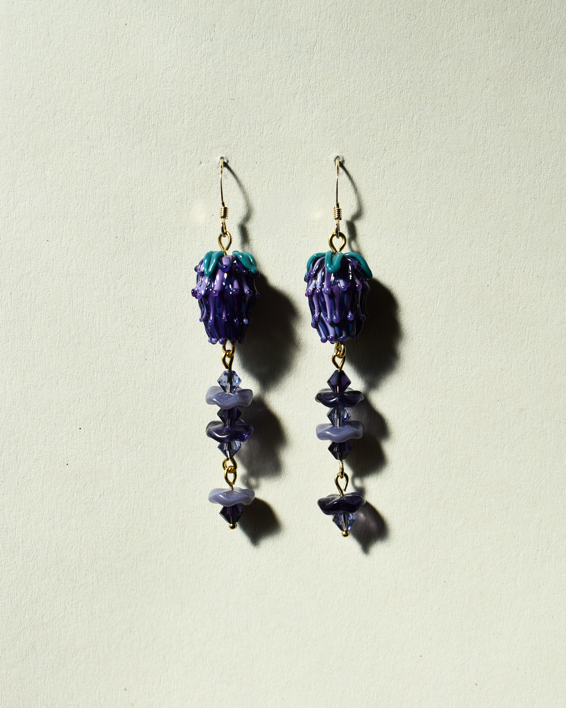 'Lavender Garden' Crystal Drop Earrings
