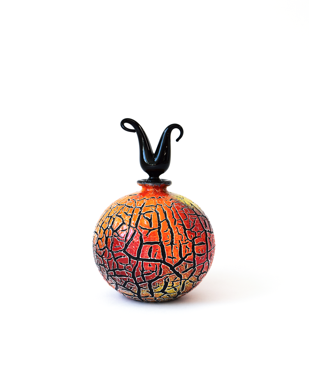 Firecracker 'Crizzle' Glass Scent Bottle