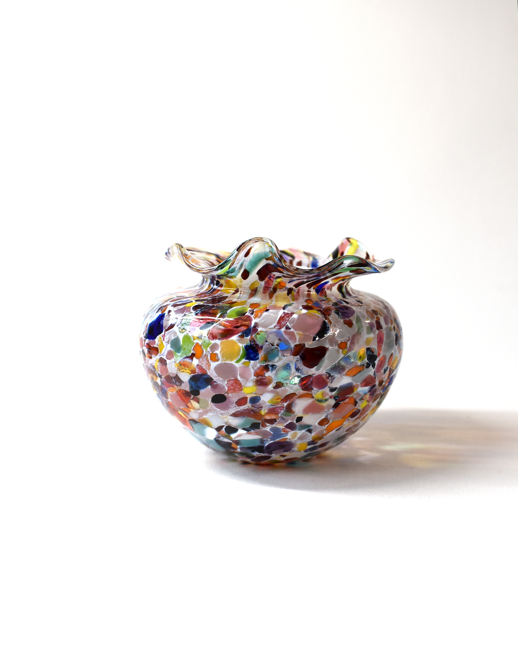 Handblown Multicoloured Blown Glass Posy Vase