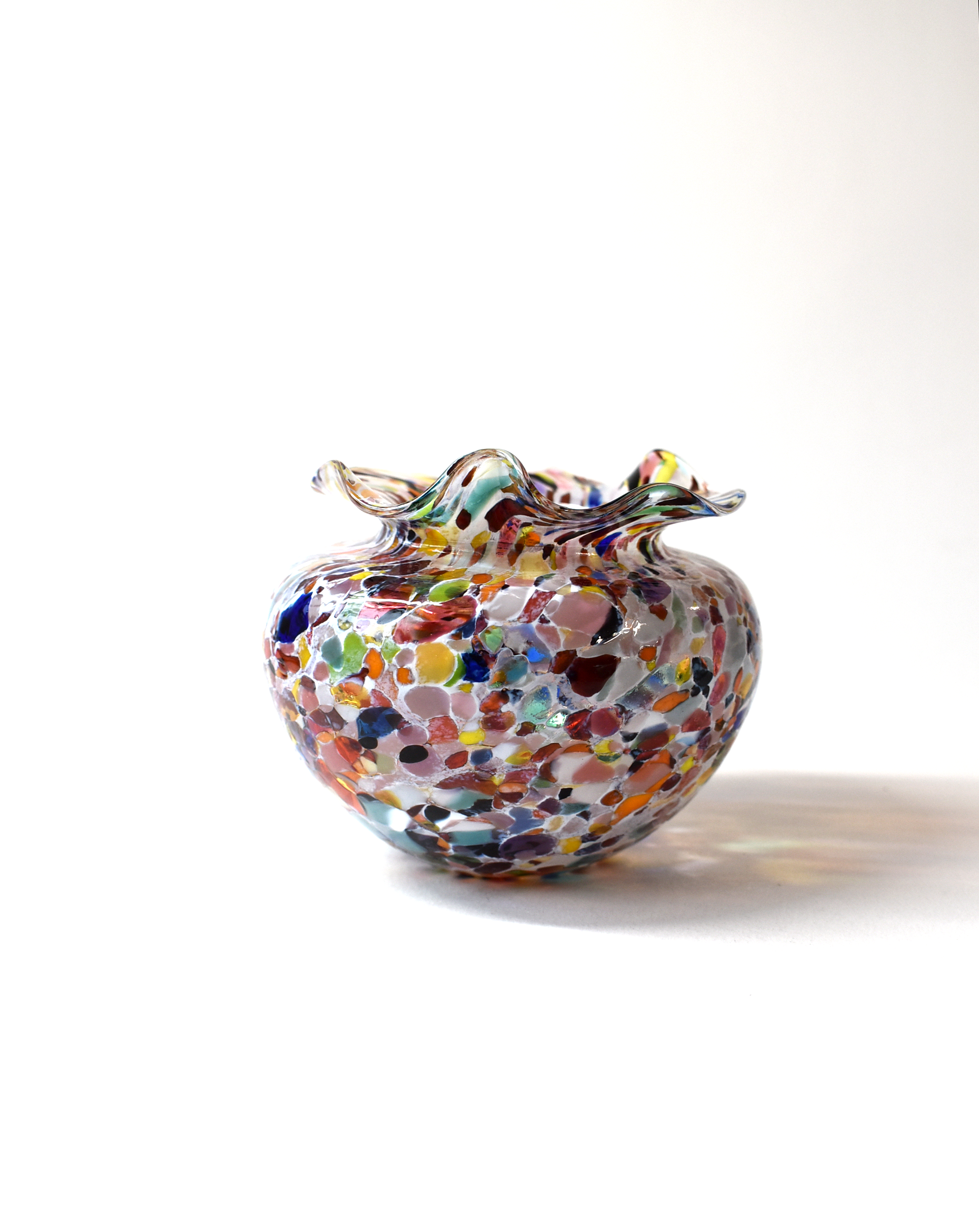 Handblown Multicoloured Blown Glass Posy Vase